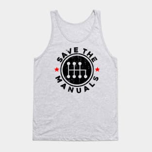 Save The Manuals - Classic Cars Gift Tank Top